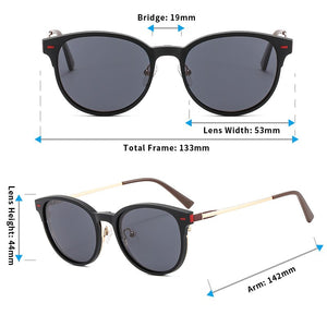 TANGOWO Round Metal Clip on Polarized Glasses Frame Women Optical 2 In1 Vintage Eyeglasses Magnetic Stylish Sunglasses T3520
