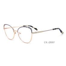 Load image into Gallery viewer, TANGOWO Round Metal Glasses Frame Women Brand Design Printing Eyewear Vintage Computer Prescription Glasses Eyeglasses YJ0189