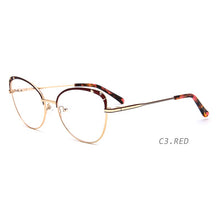 Load image into Gallery viewer, TANGOWO Round Metal Glasses Frame Women Brand Design Printing Eyewear Vintage Computer Prescription Glasses Eyeglasses YJ0189