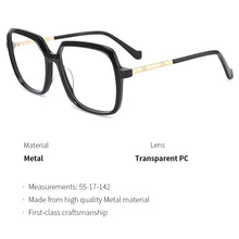 Load image into Gallery viewer, TANGOWO Square Acetate Retro Glasses Women Transparent Eye Glass Clear Crystal Eyewear Optical Myopia Frames MG6156