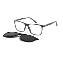 Carica l&#39;immagine nel visualizzatore di Gallery, TANGOWO Vintage 2 In 1 Magnet Polarized Sunglasses Men Square Eyeglass Frame Clip on Optical Myopia Prescription Glasses T6213