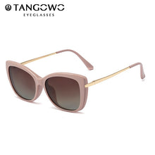 Load image into Gallery viewer, TANGOWO Vintage Cateye Glasses Frame Women Clip on Brand Designer Optical Myopia Polarized Sunglasses Prescription Glasses 95829