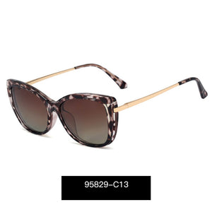 TANGOWO Vintage Cateye Glasses Frame Women Clip on Brand Designer Optical Myopia Polarized Sunglasses Prescription Glasses 95829