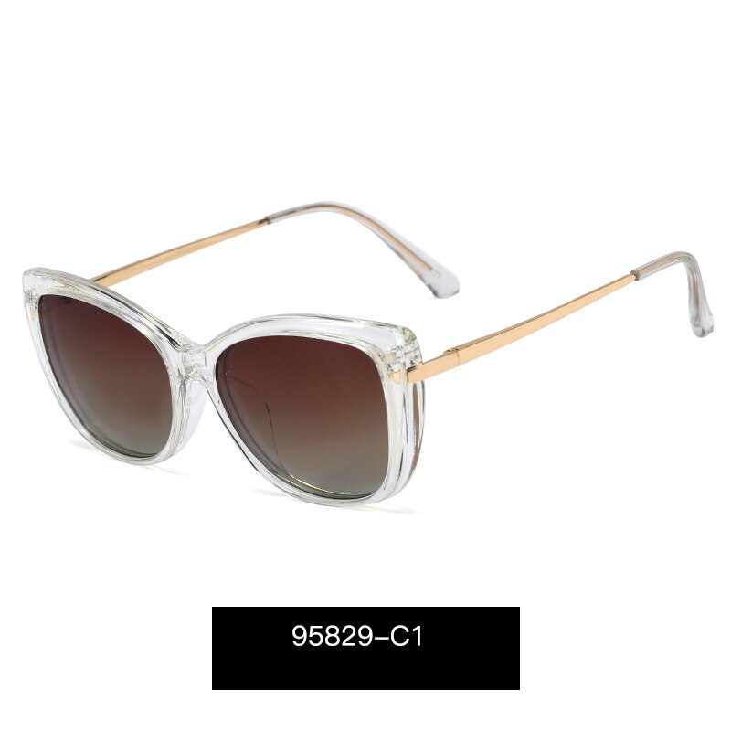 TANGOWO Vintage Cateye Glasses Frame Women Clip on Brand Designer Optical Myopia Polarized Sunglasses Prescription Glasses 95829