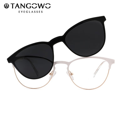 Vintage Cateye Sunglasses Women Clip on Brand Designer Optical Myopia Eyeglass Frame Prescription glasses Multifunction