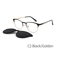 Load image into Gallery viewer, Vintage Cateye Sunglasses Women Clip on Brand Designer Optical Myopia Eyeglass Frame Prescription glasses Multifunction