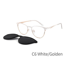 Load image into Gallery viewer, Vintage Cateye Sunglasses Women Clip on Brand Designer Optical Myopia Eyeglass Frame Prescription glasses Multifunction