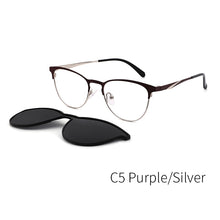 Load image into Gallery viewer, Vintage Cateye Sunglasses Women Clip on Brand Designer Optical Myopia Eyeglass Frame Prescription glasses Multifunction
