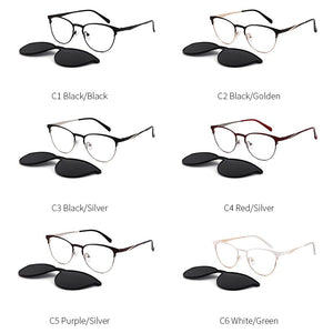 Vintage Cateye Sunglasses Women Clip on Brand Designer Optical Myopia Eyeglass Frame Prescription glasses Multifunction