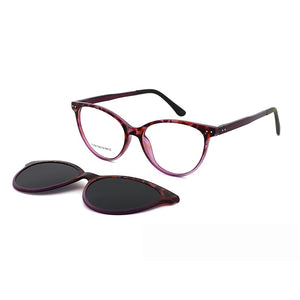 TANGOWO Vintage Cateye Sunglasses Women Myopia Eyeglass Clip on Brand Designer Optical Frame Prescription glasses Multifunction