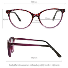 Load image into Gallery viewer, TANGOWO Vintage Cateye Sunglasses Women Myopia Eyeglass Clip on Brand Designer Optical Frame Prescription glasses Multifunction