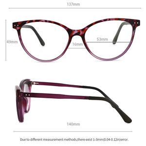 TANGOWO Vintage Cateye Sunglasses Women Myopia Eyeglass Clip on Brand Designer Optical Frame Prescription glasses Multifunction