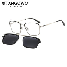 Load image into Gallery viewer, TANGOWO Vintage Square 2 In1 Magnetic Sunglasses UV400 Women Men Metal Optical Prescription Eyewear Spectacles B23119