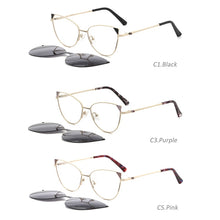 Carica l&#39;immagine nel visualizzatore di Gallery, TANGOWO cateye alloy 2 in1 Polarized Sunglasses women 2023 myopia glasses prescription glasses Magnetic eyewear FN19001
