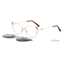 Carica l&#39;immagine nel visualizzatore di Gallery, TANGOWO cateye alloy 2 in1 Polarized Sunglasses women 2023 myopia glasses prescription glasses Magnetic eyewear FN19001