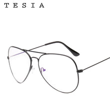 Load image into Gallery viewer, TESIA Unisex Vintage Glasses Women Oversized Clear Glasses Frame Female Male Oculos De Grau In Aviation Style T260