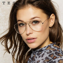 Load image into Gallery viewer, TESIA Unisex Vintage Glasses Women Oversized Clear Glasses Frame Female Male Oculos De Grau In Aviation Style T260