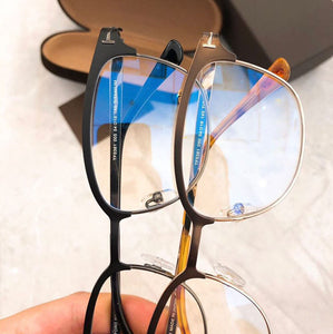 TF5381 Titanium Half-Frame Can Be Customized Into Precription Eyewear Myopia Hyperopic Progressive Glasses 1.74 Anti-blue Ray