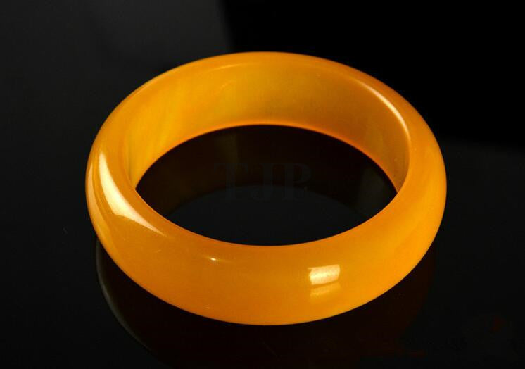 sweet Quartzitic jade yellow cuff wide bangle bracelet charm bangles