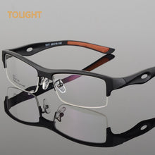 Load image into Gallery viewer, TOLIGHT Men&#39;s High-End Steel Glasses Frame Sports Half-Frame Square Myopia Prescription1077