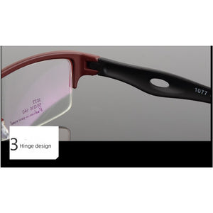 TOLIGHT Men's High-End Steel Glasses Frame Sports Half-Frame Square Myopia Prescription1077