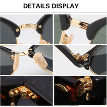 Load image into Gallery viewer, round Sunglasses women men acetate frame UV400 Oculos De Sol Brand Designer men Sun Glasses Glass Lens Eyewear 4246