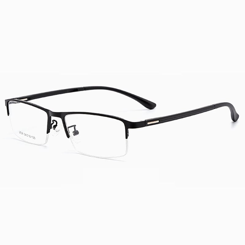 TR-90 Alloy Frame Eye Glasses Men Business Style Half Rim Spectacles with Spring Hinges Optical Eyewear
