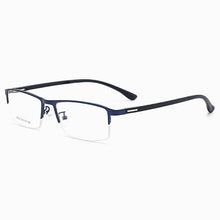 Load image into Gallery viewer, TR-90 Alloy Frame Eye Glasses Men Business Style Half Rim Spectacles with Spring Hinges Optical Eyewear