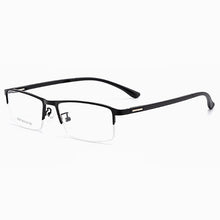 Load image into Gallery viewer, TR-90 Alloy Frame Eye Glasses Men Business Style Half Rim Spectacles with Spring Hinges Optical Eyewear