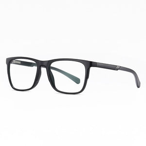 TR-90 Glasses Frame Full Rim Rectangular Eyewear with Spring Hinges Anti-Blue Ray Optical Spectacles Unisex