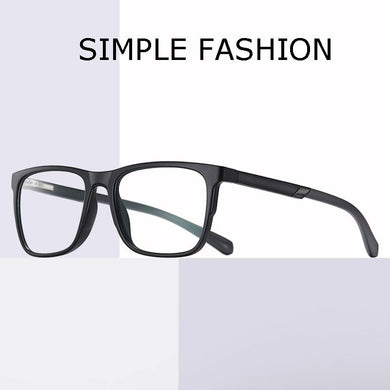 TR-90 Glasses Frame Full Rim Rectangular Eyewear with Spring Hinges Anti-Blue Ray Optical Spectacles Unisex