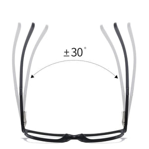 TR-90 Glasses Frame Full Rim Rectangular Eyewear with Spring Hinges Anti-Blue Ray Optical Spectacles Unisex