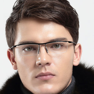 TR-90 Half Rim Eyeglass Frame Streamlined Designer Man Women Glasses Eyeglasses