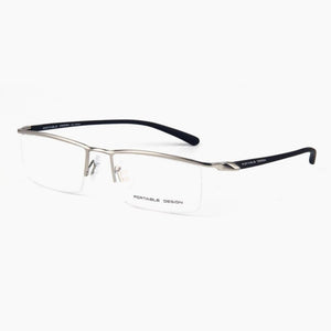 TR-90 Half Rim Eyeglass Frame Streamlined Designer Man Women Glasses Eyeglasses