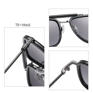 TR+Metal Men Polarized Sunglasses original Man Driving Mirror Coating Black Eyewear Male Sun Glasses UV400 Oculos