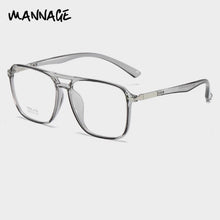 Load image into Gallery viewer, TR Transparent Glasses Frames Men Women Fake Glasses Vintage Big Frame Optical Myopia Eyeglasses  Double Beam Eyewear