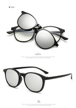 Load image into Gallery viewer, TR90 2 In 1 Magnet Clip on Polarized Sunglasses Retro Round Frame Outdoor UV400 Drving Shades Sun Glasses Myopia Optical Eyewear