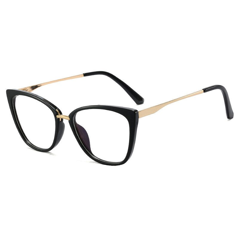 TR90 Anti Blue Light Blocking Cat Eye Glasses Frames Women  Designer Retro Eyeglasses for Ladies Optical Leopard Frame