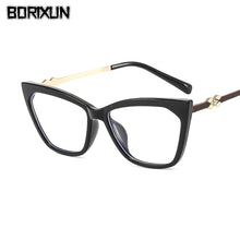 Load image into Gallery viewer, TR90 Anti-Blue Light Cat Eye Glasses Frame Women Retro Metal Eyeglasses Frame Men Optical Compute Prescription Spectacle
