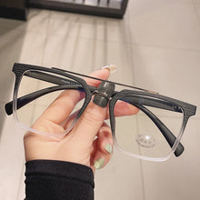 Load image into Gallery viewer, TR90 Anti-blue Light Square Eyeglasses For Women Vintage Alloy Double Beam Clear Glasses Frame Female Computer Myopia Shades