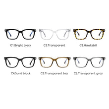 Load image into Gallery viewer, TR90 Blue Light Blocking Men's Square Glasses Radiation Protection Eyeglasses Women Transparent Eyewear