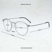 Load image into Gallery viewer, TR90 Brand Round eyeglasses women Design optical Glasses Frame Men metal Vintage prescription eyewear Myopia computer spectacle