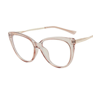 TR90 Cat Eye Anti Blue Light Blocking Optical Eyebrow Glasses Frames Men Women Spring Leg Computer Eyeglasses Shades