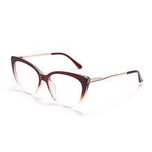 Load image into Gallery viewer, TR90 Cat Eye Anti Blue Light Blocking Optical Eyebrow Glasses Frames Men Women Spring Leg Computer Eyeglasses Shades