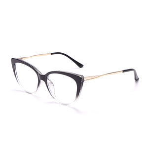 TR90 Cat Eye Anti Blue Light Blocking Optical Eyebrow Glasses Frames Men Women Spring Leg Computer Eyeglasses Shades