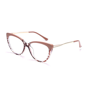 TR90 Cat Eye Anti Blue Light Blocking Optical Eyebrow Glasses Frames Men Women Spring Leg Computer Eyeglasses Shades