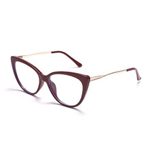 Load image into Gallery viewer, TR90 Cat Eye Anti Blue Light Blocking Optical Eyebrow Glasses Frames Men Women Spring Leg Computer Eyeglasses Shades