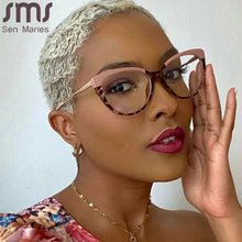 Load image into Gallery viewer, TR90 Cat Eye Anti Blue Light Blocking Optical Eyebrow Glasses Frames Men Women Spring Leg Computer Eyeglasses Shades