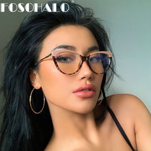 Load image into Gallery viewer, TR90 Cat Eye Anti Blue Light Blocking Optical Eyebrow Glasses Frames Men Women Spring Leg Computer Eyeglasses Shades