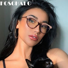 Load image into Gallery viewer, TR90 Cat Eye Anti Blue Light Blocking Optical Eyebrow Glasses Frames Men Women Spring Leg Computer Eyeglasses Shades